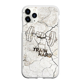 Чехол для iPhone 11 Pro матовый с принтом Train hard 5 в Екатеринбурге, Силикон |  | bodybuilding | no pain no gain | train hard | бодибилдинг | качалка | пауэрлифинг | тренажерный | фитнес