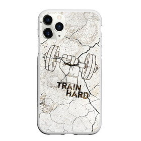 Чехол для iPhone 11 Pro Max матовый с принтом Train hard 5 в Екатеринбурге, Силикон |  | Тематика изображения на принте: bodybuilding | no pain no gain | train hard | бодибилдинг | качалка | пауэрлифинг | тренажерный | фитнес