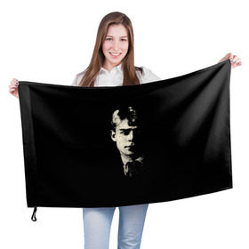 Флаг 3D с принтом Есенин в Екатеринбурге, 100% полиэстер | плотность ткани — 95 г/м2, размер — 67 х 109 см. Принт наносится с одной стороны | Тематика изображения на принте: есенин