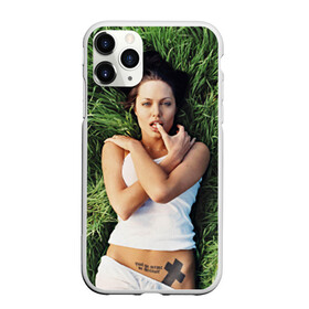 Чехол для iPhone 11 Pro Max матовый с принтом Джоли Анджелина в Екатеринбурге, Силикон |  | анджелина | девушка | джоли | лежит | тату