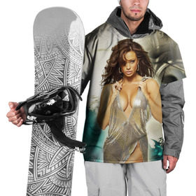 Накидка на куртку 3D с принтом Девушка в кольчуге в Екатеринбурге, 100% полиэстер |  | Тематика изображения на принте: взгляд | девушка | кольчуга | красивая | модель