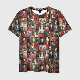Мужская футболка 3D с принтом K-pop коллаж в Екатеринбурге, 100% полиэфир | прямой крой, круглый вырез горловины, длина до линии бедер | cl корея | k pop | айдолы | девушки | коллаж