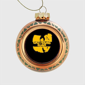 Стеклянный ёлочный шар с принтом Wu Tang Clan в Екатеринбурге, Стекло | Диаметр: 80 мм | method man | tang clan | wu tang clan