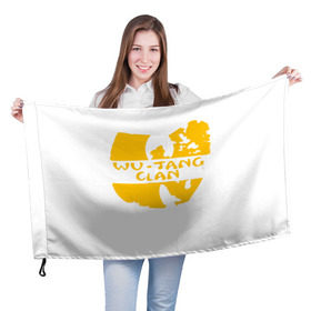 Флаг 3D с принтом Wu Tang Clan в Екатеринбурге, 100% полиэстер | плотность ткани — 95 г/м2, размер — 67 х 109 см. Принт наносится с одной стороны | method man | tang clan | wu tang clan