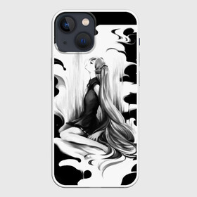 Чехол для iPhone 13 mini с принтом Черно белая Мику Хацунэ в Екатеринбурге,  |  | аниме | мику | одни из вокалоидов   хатсуне мику.вокалоиды