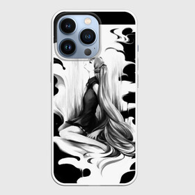 Чехол для iPhone 13 Pro с принтом Черно белая Мику Хацунэ в Екатеринбурге,  |  | аниме | мику | одни из вокалоидов   хатсуне мику.вокалоиды