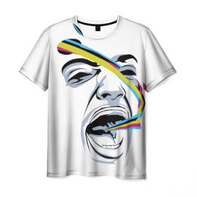 Мужская футболка 3D с принтом Крик в Екатеринбурге, 100% полиэфир | прямой крой, круглый вырез горловины, длина до линии бедер | вектор | крик | крикрадуга