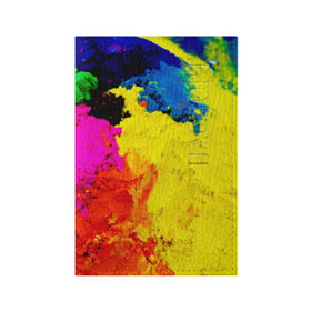 Обложка для паспорта матовая кожа с принтом Индуистский фестиваль красок в Екатеринбурге, натуральная матовая кожа | размер 19,3 х 13,7 см; прозрачные пластиковые крепления | festival | festival of colors | holi | весны | индия | индуистский фестиваль | краски | красок | холи