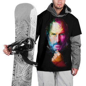 Накидка на куртку 3D с принтом Стив Джобс в Екатеринбурге, 100% полиэстер |  | apple | знаменитость | лидер | очки | поп арт | портрет | рука | стив джобс | яблоко