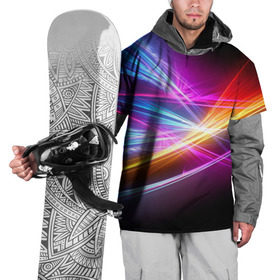 Накидка на куртку 3D с принтом Лучи в Екатеринбурге, 100% полиэстер |  | кислотный | лучи | обстракция | радуга | свет | спектр | цвет | цвета | яркие