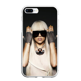 Чехол для iPhone 7Plus/8 Plus матовый с принтом Lady Gaga в Екатеринбурге, Силикон | Область печати: задняя сторона чехла, без боковых панелей | lady gaga | блондинка | звезда | знаменитость | леди гаага | очки | певица | поп | эпатаж | эпатажная