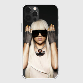 Чехол для iPhone 12 Pro с принтом Lady Gaga в Екатеринбурге, силикон | область печати: задняя сторона чехла, без боковых панелей | Тематика изображения на принте: lady gaga | блондинка | звезда | знаменитость | леди гаага | очки | певица | поп | эпатаж | эпатажная