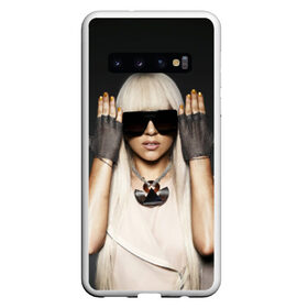 Чехол для Samsung Galaxy S10 с принтом Lady Gaga в Екатеринбурге, Силикон | Область печати: задняя сторона чехла, без боковых панелей | Тематика изображения на принте: lady gaga | блондинка | звезда | знаменитость | леди гаага | очки | певица | поп | эпатаж | эпатажная
