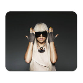 Коврик прямоугольный с принтом Lady Gaga в Екатеринбурге, натуральный каучук | размер 230 х 185 мм; запечатка лицевой стороны | Тематика изображения на принте: lady gaga | блондинка | звезда | знаменитость | леди гаага | очки | певица | поп | эпатаж | эпатажная