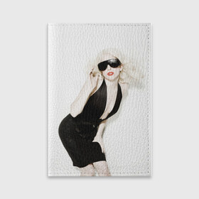 Обложка для паспорта матовая кожа с принтом Lady Gaga в Екатеринбурге, натуральная матовая кожа | размер 19,3 х 13,7 см; прозрачные пластиковые крепления | Тематика изображения на принте: lady gaga | блондинка | звезда | знаменитость | леди гаага | певица | поп | эпатаж | эпатажная