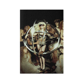 Обложка для паспорта матовая кожа с принтом Lady Gaga в Екатеринбурге, натуральная матовая кожа | размер 19,3 х 13,7 см; прозрачные пластиковые крепления | Тематика изображения на принте: 