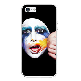 Чехол для iPhone 5/5S матовый с принтом Lady Gaga в Екатеринбурге, Силикон | Область печати: задняя сторона чехла, без боковых панелей | lady gaga | взгляд | звезда | знаменитость | леди гаага | певица | поп | портрет | эпатаж | эпатажная