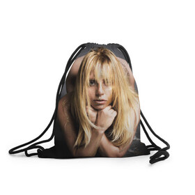 Рюкзак-мешок 3D с принтом Lady Gaga в Екатеринбурге, 100% полиэстер | плотность ткани — 200 г/м2, размер — 35 х 45 см; лямки — толстые шнурки, застежка на шнуровке, без карманов и подкладки | 