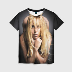 Женская футболка 3D с принтом Lady Gaga в Екатеринбурге, 100% полиэфир ( синтетическое хлопкоподобное полотно) | прямой крой, круглый вырез горловины, длина до линии бедер | 