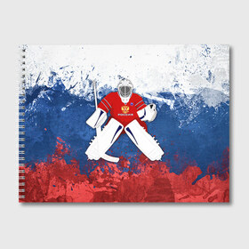 Альбом для рисования с принтом Хоккей 1 в Екатеринбурге, 100% бумага
 | матовая бумага, плотность 200 мг. | Тематика изображения на принте: nhl | нхл | хоккеист | хоккей
