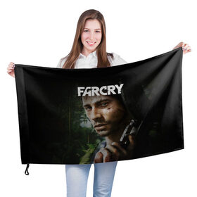 Флаг 3D с принтом FarCry в Екатеринбурге, 100% полиэстер | плотность ткани — 95 г/м2, размер — 67 х 109 см. Принт наносится с одной стороны | 