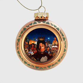 Стеклянный ёлочный шар с принтом Michael Jackson в Екатеринбурге, Стекло | Диаметр: 80 мм | Тематика изображения на принте: майкл джексон