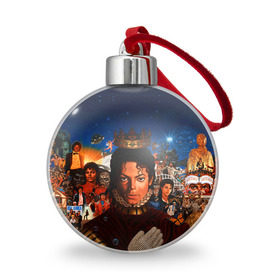 Ёлочный шар с принтом Michael Jackson в Екатеринбурге, Пластик | Диаметр: 77 мм | майкл джексон