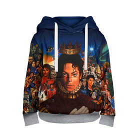 Детская толстовка 3D с принтом Michael Jackson в Екатеринбурге, 100% полиэстер | двухслойный капюшон со шнурком для регулировки, мягкие манжеты на рукавах и по низу толстовки, спереди карман-кенгуру с мягким внутренним слоем | майкл джексон