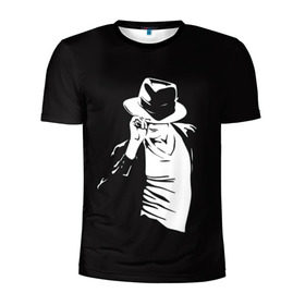 Мужская футболка 3D спортивная с принтом Michael Jackson в Екатеринбурге, 100% полиэстер с улучшенными характеристиками | приталенный силуэт, круглая горловина, широкие плечи, сужается к линии бедра | Тематика изображения на принте: майкл джексон