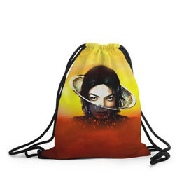 Рюкзак-мешок 3D с принтом Michael Jackson в Екатеринбурге, 100% полиэстер | плотность ткани — 200 г/м2, размер — 35 х 45 см; лямки — толстые шнурки, застежка на шнуровке, без карманов и подкладки | Тематика изображения на принте: майкл джексон