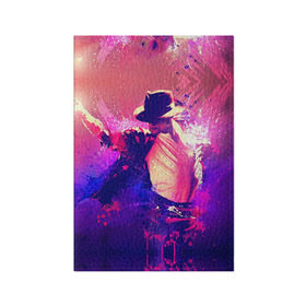 Обложка для паспорта матовая кожа с принтом Michael Jackson в Екатеринбурге, натуральная матовая кожа | размер 19,3 х 13,7 см; прозрачные пластиковые крепления | Тематика изображения на принте: джексон | майкл