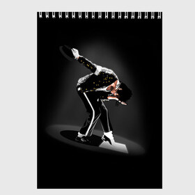 Скетчбук с принтом Michael Jackson в Екатеринбурге, 100% бумага
 | 48 листов, плотность листов — 100 г/м2, плотность картонной обложки — 250 г/м2. Листы скреплены сверху удобной пружинной спиралью | майкл джексон