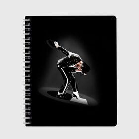 Тетрадь с принтом Michael Jackson в Екатеринбурге, 100% бумага | 48 листов, плотность листов — 60 г/м2, плотность картонной обложки — 250 г/м2. Листы скреплены сбоку удобной пружинной спиралью. Уголки страниц и обложки скругленные. Цвет линий — светло-серый
 | майкл джексон