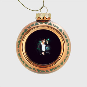 Стеклянный ёлочный шар с принтом Michael Jackson в Екатеринбурге, Стекло | Диаметр: 80 мм | Тематика изображения на принте: майкл джексон
