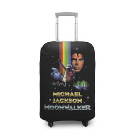Чехол для чемодана 3D с принтом Michael Jackson в Екатеринбурге, 86% полиэфир, 14% спандекс | двустороннее нанесение принта, прорези для ручек и колес | майкл джексон