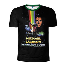 Мужская футболка 3D спортивная с принтом Michael Jackson в Екатеринбурге, 100% полиэстер с улучшенными характеристиками | приталенный силуэт, круглая горловина, широкие плечи, сужается к линии бедра | майкл джексон