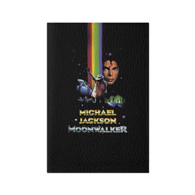 Обложка для паспорта матовая кожа с принтом Michael Jackson в Екатеринбурге, натуральная матовая кожа | размер 19,3 х 13,7 см; прозрачные пластиковые крепления | майкл джексон