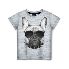 Детская футболка 3D с принтом Милый бульдог в Екатеринбурге, 100% гипоаллергенный полиэфир | прямой крой, круглый вырез горловины, длина до линии бедер, чуть спущенное плечо, ткань немного тянется | baby | dog | sweet | бульдог | девушке | собачка