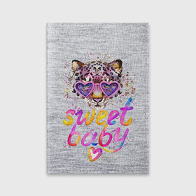 Обложка для паспорта матовая кожа с принтом sweet cat в Екатеринбурге, натуральная матовая кожа | размер 19,3 х 13,7 см; прозрачные пластиковые крепления | baby | cat | ketty | sweet | девушке | киска | кошка | сладкая | тигрица