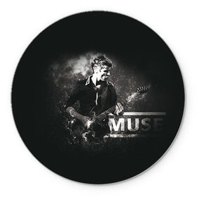 Коврик круглый с принтом Muse в Екатеринбурге, резина и полиэстер | круглая форма, изображение наносится на всю лицевую часть | heavy | metal | muse | rock | trash | альтернатива | метал | рок | хеви
