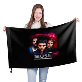 Флаг 3D с принтом Muse в Екатеринбурге, 100% полиэстер | плотность ткани — 95 г/м2, размер — 67 х 109 см. Принт наносится с одной стороны | heavy | metal | muse | rock | trash | альтернатива | метал | рок | хеви