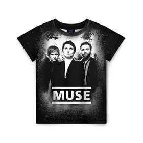 Детская футболка 3D с принтом Muse в Екатеринбурге, 100% гипоаллергенный полиэфир | прямой крой, круглый вырез горловины, длина до линии бедер, чуть спущенное плечо, ткань немного тянется | heavy | metal | muse | rock | trash | альтернатива | метал | рок | хеви
