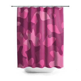 Штора 3D для ванной с принтом Розовый камуфляж в Екатеринбурге, 100% полиэстер | плотность материала — 100 г/м2. Стандартный размер — 146 см х 180 см. По верхнему краю — пластиковые люверсы для креплений. В комплекте 10 пластиковых колец | army | military | армия