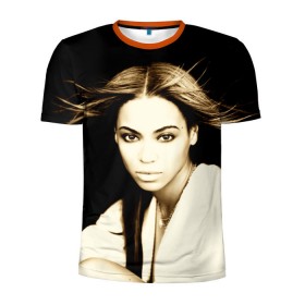 Мужская футболка 3D спортивная с принтом Beyonce в Екатеринбурге, 100% полиэстер с улучшенными характеристиками | приталенный силуэт, круглая горловина, широкие плечи, сужается к линии бедра | beyonce | бейонсе | музыка