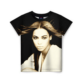 Детская футболка 3D с принтом Beyonce в Екатеринбурге, 100% гипоаллергенный полиэфир | прямой крой, круглый вырез горловины, длина до линии бедер, чуть спущенное плечо, ткань немного тянется | beyonce | бейонсе | музыка