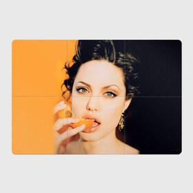Магнитный плакат 3Х2 с принтом Анжелина Джоли в Екатеринбурге, Полимерный материал с магнитным слоем | 6 деталей размером 9*9 см | angelina jolie | американская актриса | анжелина джоли | режиссёр | фотомодель | ценарист