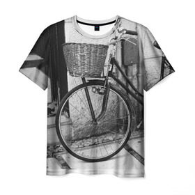 Мужская футболка 3D с принтом Велосипед в Екатеринбурге, 100% полиэфир | прямой крой, круглый вырез горловины, длина до линии бедер | bike | байк | велосипед | италия | стиль