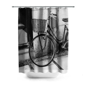 Штора 3D для ванной с принтом Велосипед в Екатеринбурге, 100% полиэстер | плотность материала — 100 г/м2. Стандартный размер — 146 см х 180 см. По верхнему краю — пластиковые люверсы для креплений. В комплекте 10 пластиковых колец | bike | байк | велосипед | италия | стиль