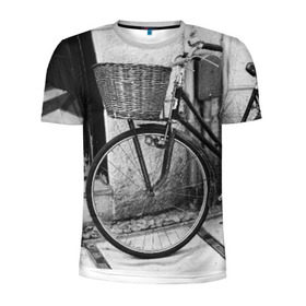Мужская футболка 3D спортивная с принтом Велосипед в Екатеринбурге, 100% полиэстер с улучшенными характеристиками | приталенный силуэт, круглая горловина, широкие плечи, сужается к линии бедра | bike | байк | велосипед | италия | стиль