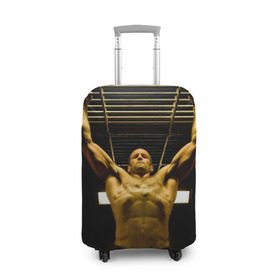Чехол для чемодана 3D с принтом Джейсон Стэйтем в Екатеринбурге, 86% полиэфир, 14% спандекс | двустороннее нанесение принта, прорези для ручек и колес | Тематика изображения на принте: jason statham | актёр | английский | джейсон стэйтем